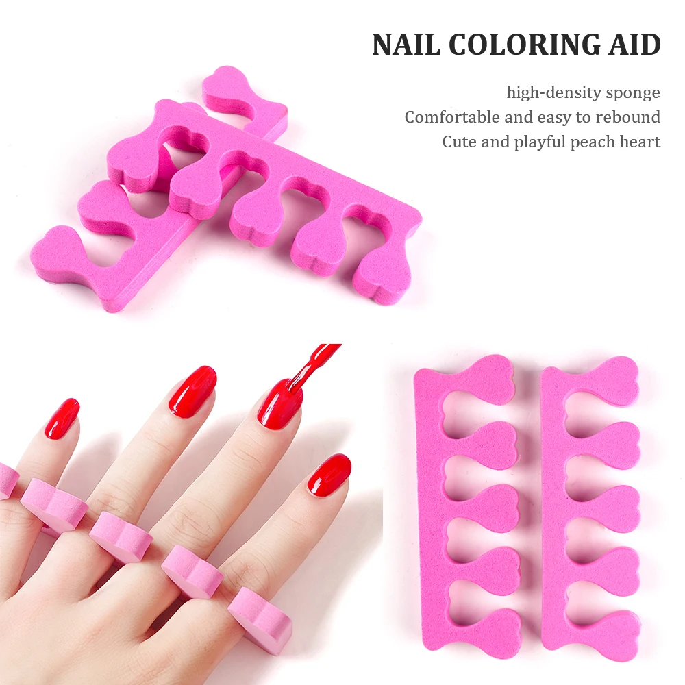 800PCS Pedicure Toe Separators Set Bulk Nail Art Finger Separators Soft Foam Toe Stretcher For Toes & Finger Relaxing Holding