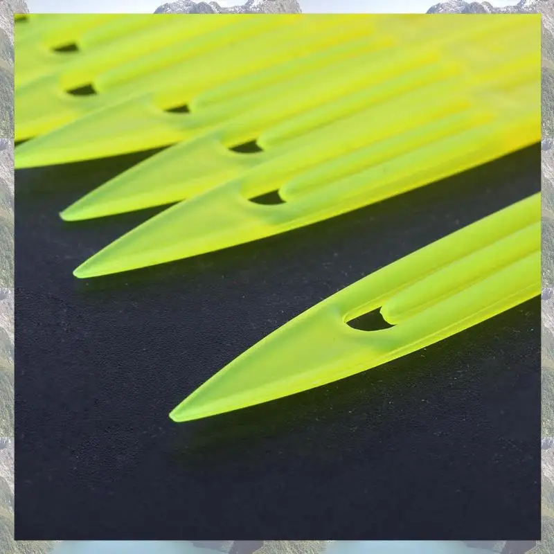 2025 Trend 30 Pcs Yellow Plastic Fishing Net Repair Needle Shuttles Bobbin 2