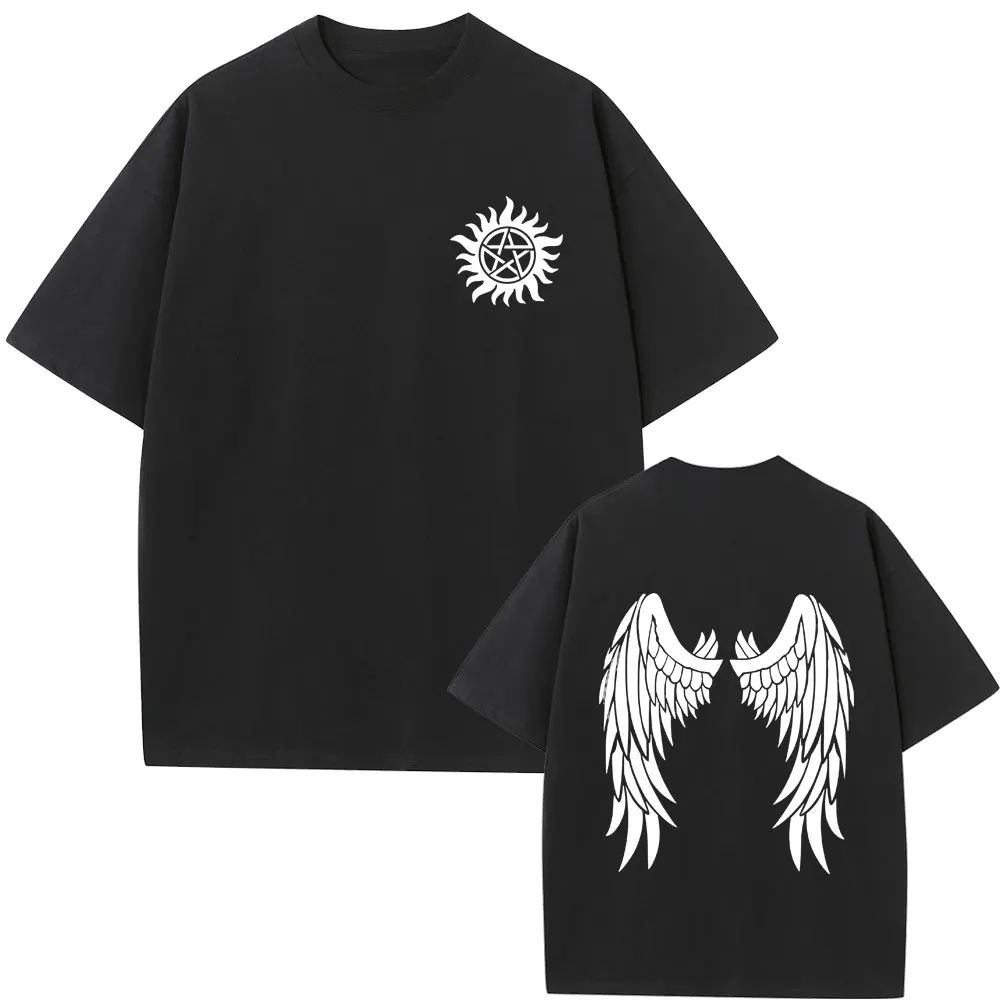 

TV Series Supernatural Graphic Print T-shirt Men Women Clothing Gothic Vintage Oversized Tshirt Unisex Fashion Cosplay T Shirts