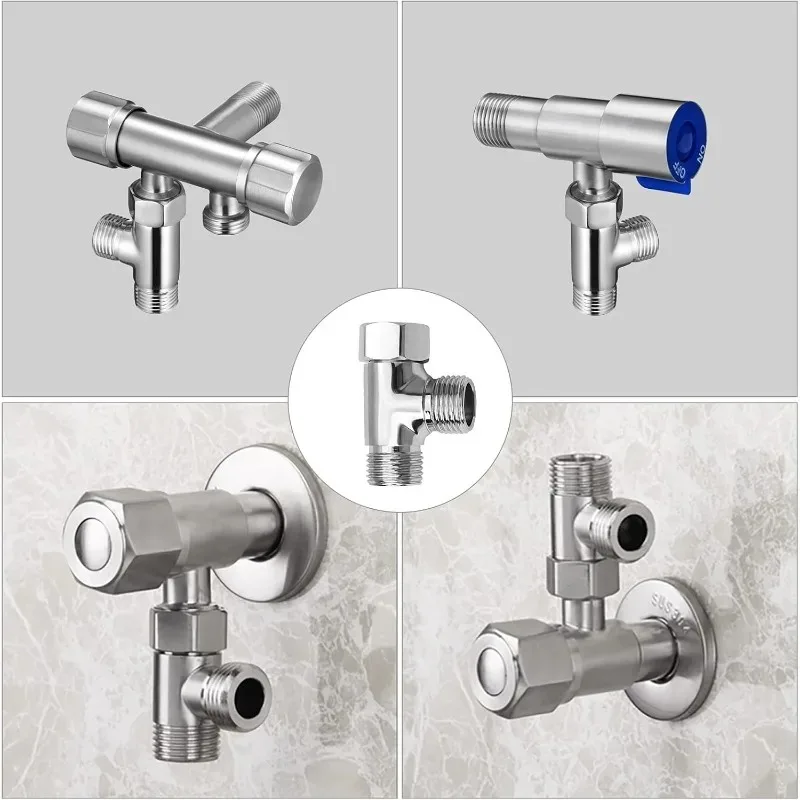 For Hand Bidet and Sprayer 4-point Three-way Circular  Diverter Universal Shower System Part Water Diverter
