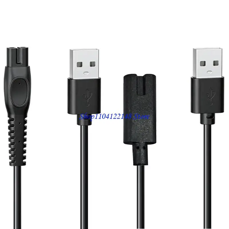 P9FA Compact USB Power Cord Converter Wire Line For Electric Shaver 1.2 Meter Long Lightweight Travel Friendly Design