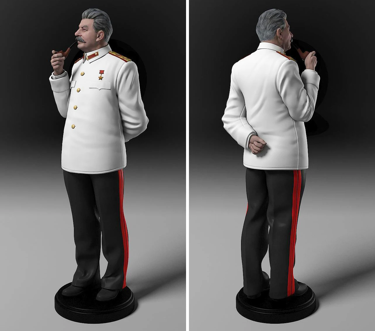 1/24 75mm 1/18 100mm Resin Model Stalin 3D Printing Figurine Unpaint No Color RW-080