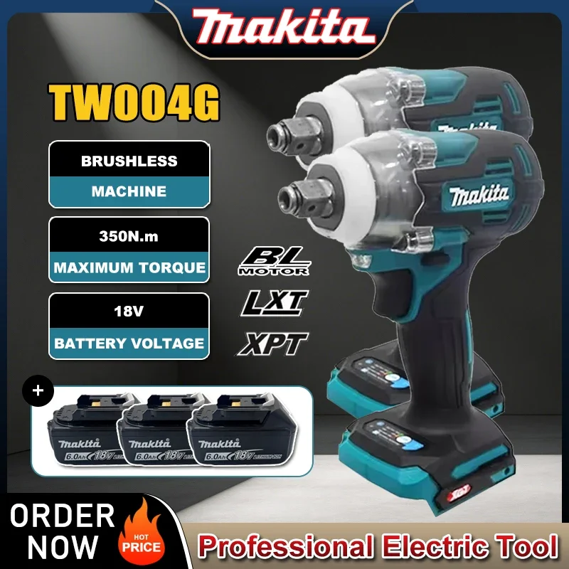 

Бесщеточная отвертка Makita TW004G 630Нм, аккумуляторная электрическая отвертка, перезаряжаемая дрель-шуруповерт для аккумулятора 18В