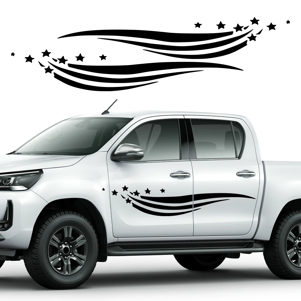 

Pickup Waterproof PVC Flame Car Sticker Side Body Decal Door Fender Fire Graphic Vinyl Decoration for All Vehicles Decoration