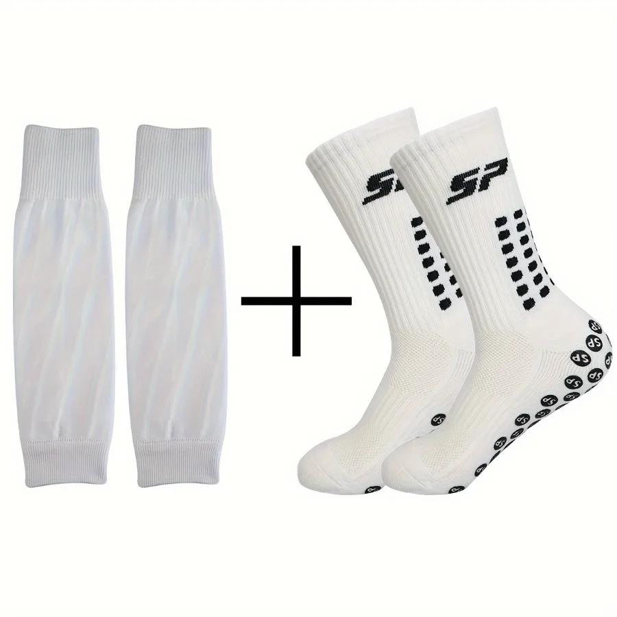 2 Pairs of Professional Football Socks Favored by Professional Football Players. Professional Football Socks with Leg Covers