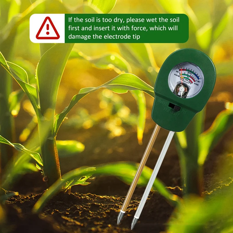 Soil PH Meter,3-In-1 Soil Moisture,Fertility,PH Tester,Gardening Tool For Plant Care,Garden,Farm,Lawn