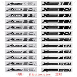 Chrom Schwarz Buchstaben Fender Trunk Embleme Für BMW XDrive 18i 20i 23i 25i XDrive28i 30i 35i 38i 40i 45i XDrive48i 50i XDrive55i