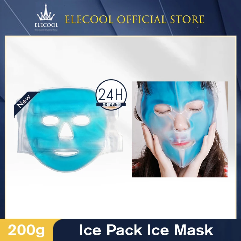 Ice Gel Face Mask para cuidados com a pele Aliviar a fadiga Terapia a frio quente Máscara de resfriamento facial Anti-rugas Ferramenta para dormir