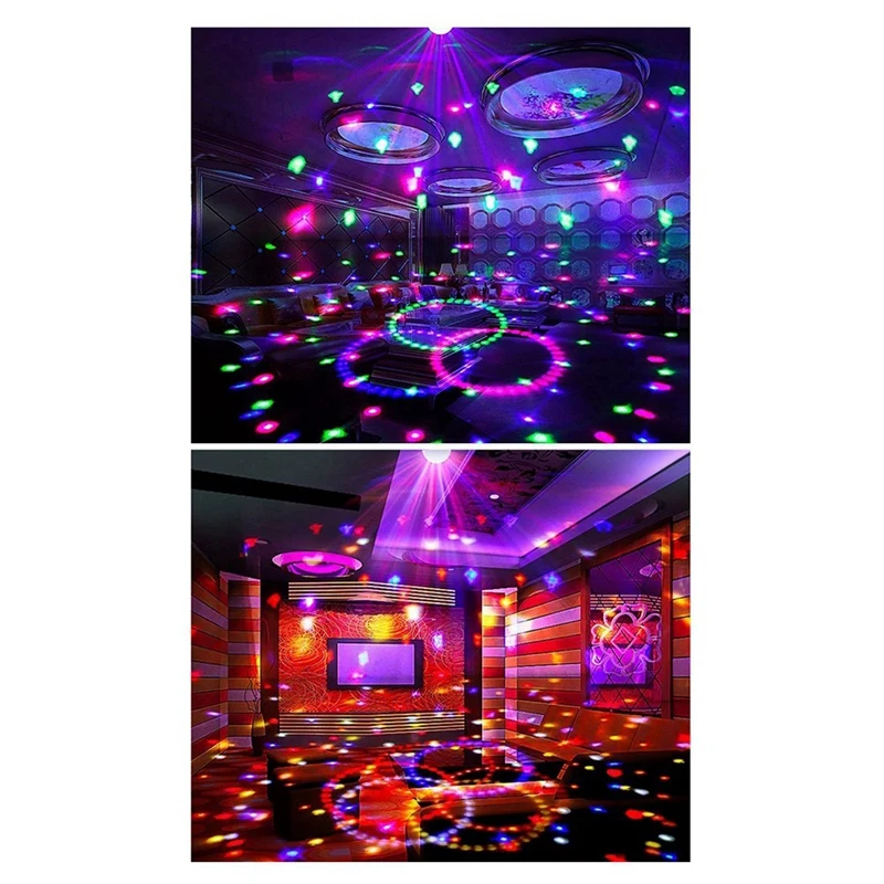 6Pcs Colorful Rotating Magic Ball Lamp E27 RGB Color Rotating Bulb Led Bulbs For Dance Parties DJ Atmosphere Ligh