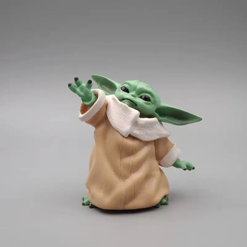 Anime-Figur Wars Yoda Baby Bewegliche Actionfigur Kawaii Schreibtischdekoration Trendige Spielzeuge Überraschungs-Festgeschenke für Freunde