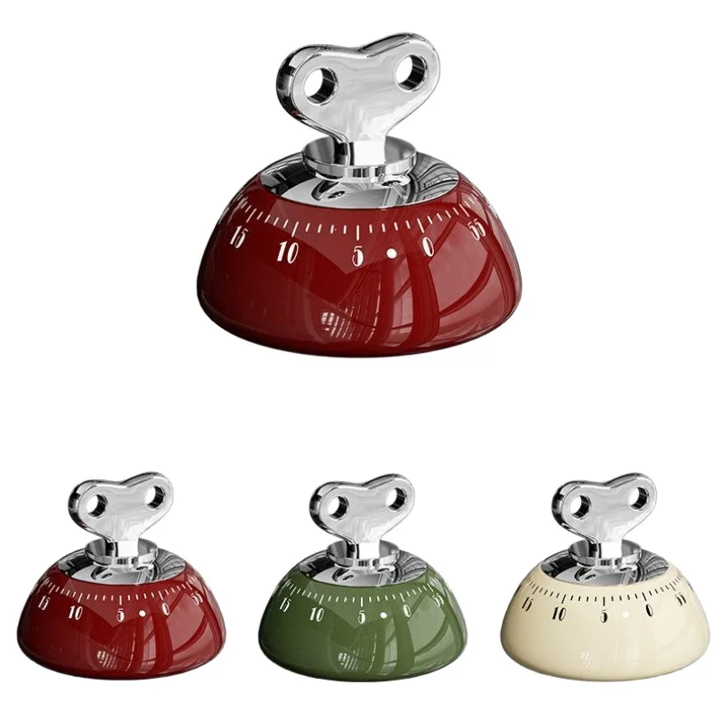 Magnetic Kitchen Timer with Ringing Alarm - No Batteries Needed, Magnetic Base for Refrigerator, Oven, Microwave