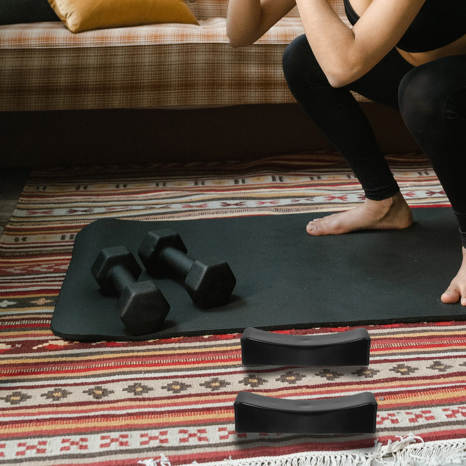 

4Pcs Dumbbell Storage Rack Heavy Duty Weight Stand for Dumbbells Non-Slip Rubber Equipment Organizer Floor Protector