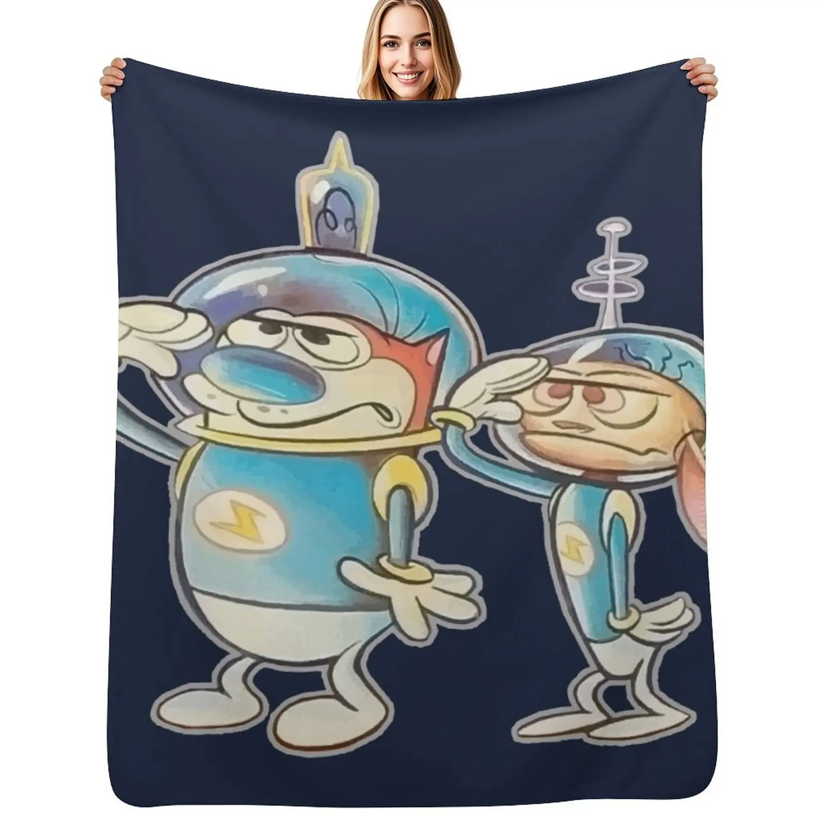 

Ren and Stimpy Space Buddies Throw Blanket Thins for winter Furrys heavy to sleep Blankets