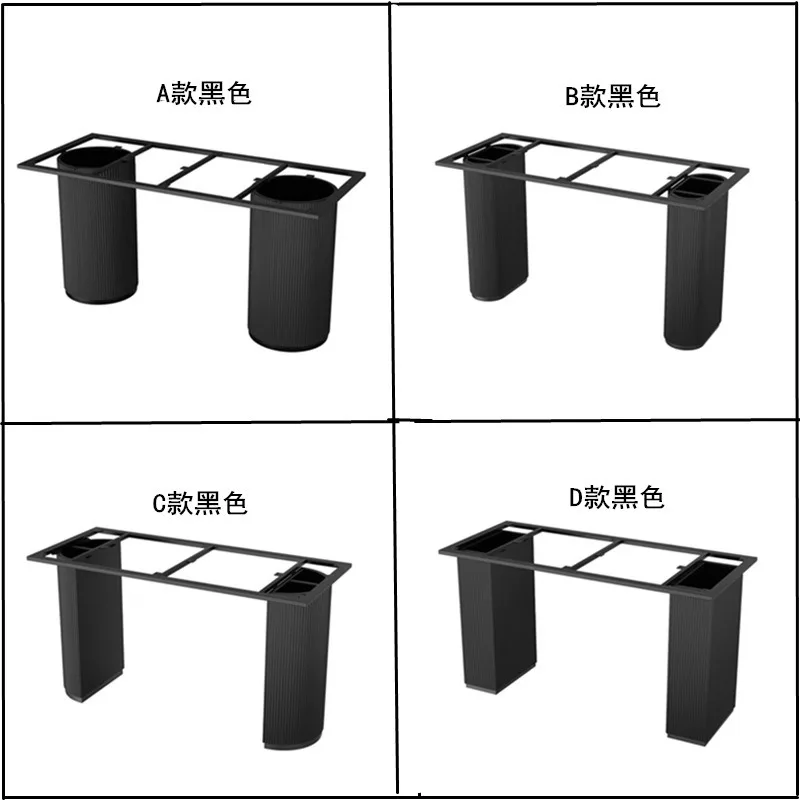 أرجل طاولة من الحديد المطاوع، شبه بيضاوية، طاولة شاي لطاولة الطعام، قاعدة رخامية لدعم أقدام الطاولة #3