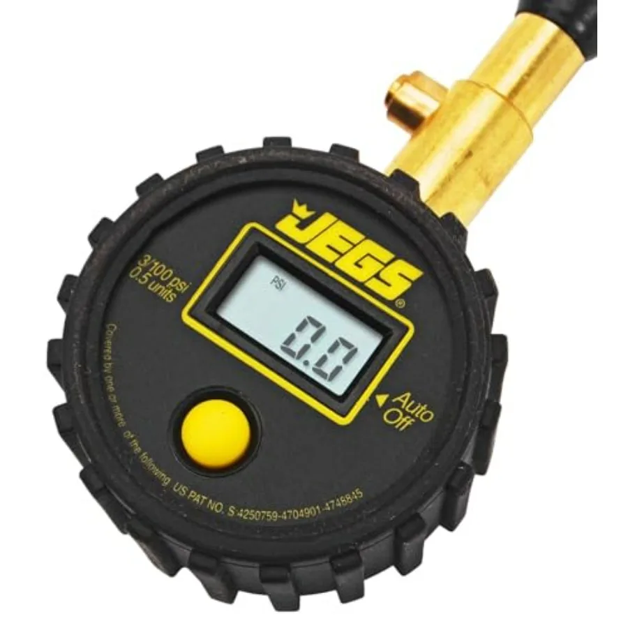 

Standard Digital Tire Gauge with 10 Hose and 45 Swivel Air Chuck for Accurate 3-100 PSI Readings