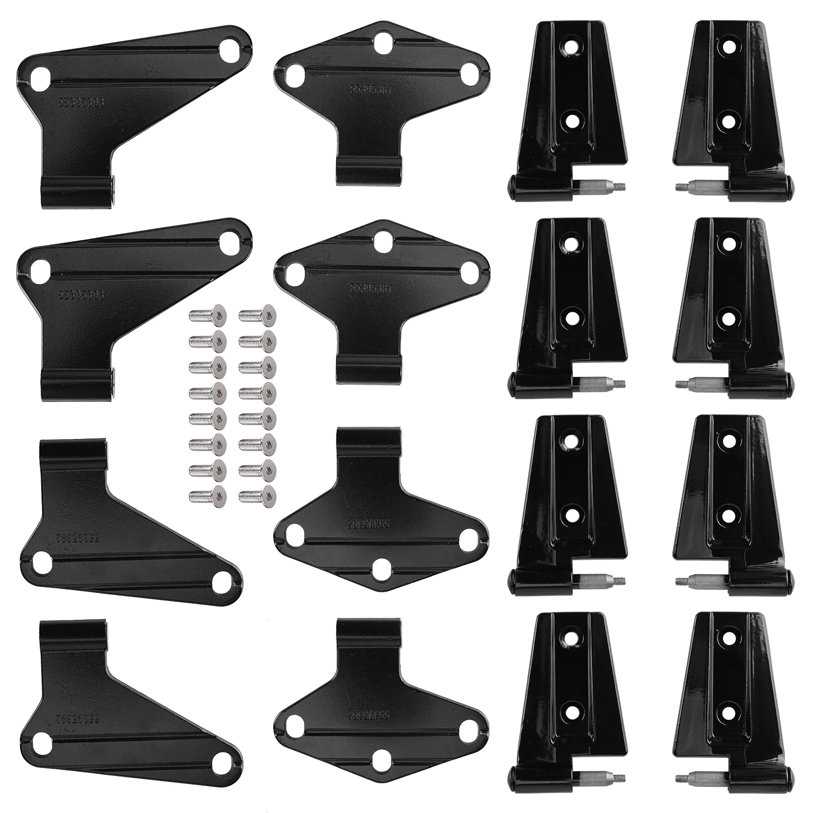 

Набор дверных петель верхней нижней части кузова, 16 шт., черный, совместимый с Jeep Wrangler 2007-2018 JK, замена MMR.20089