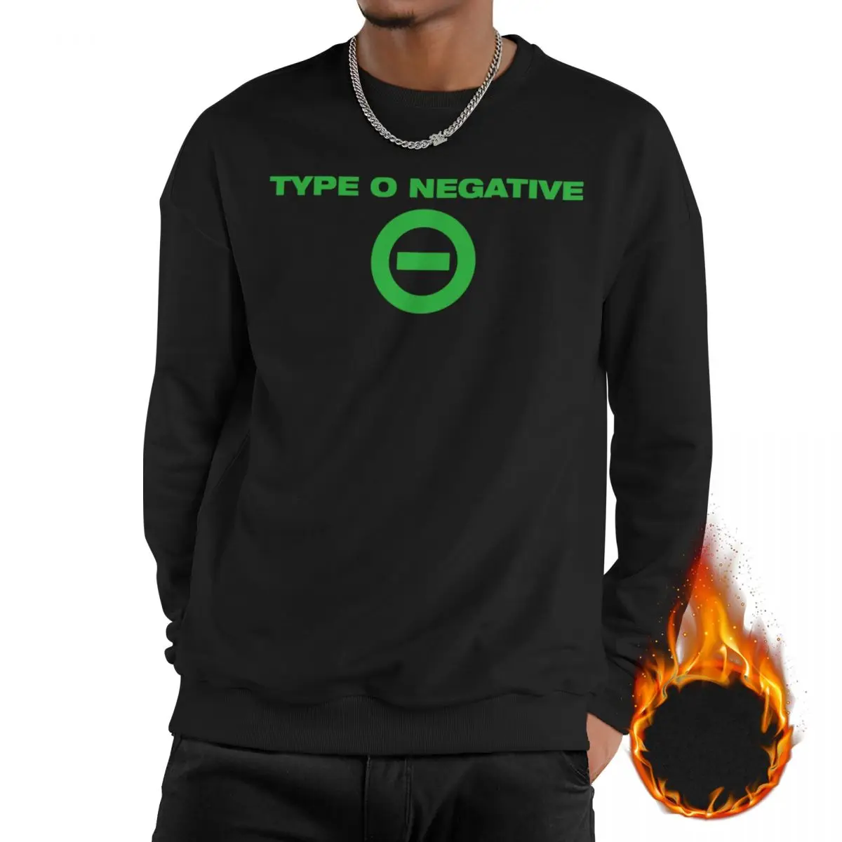 

Men's Type O Negative Casual Long Sleeves Sweatshirts Fleece Lined Pullover Crewneck Sweatshirt Hoodie