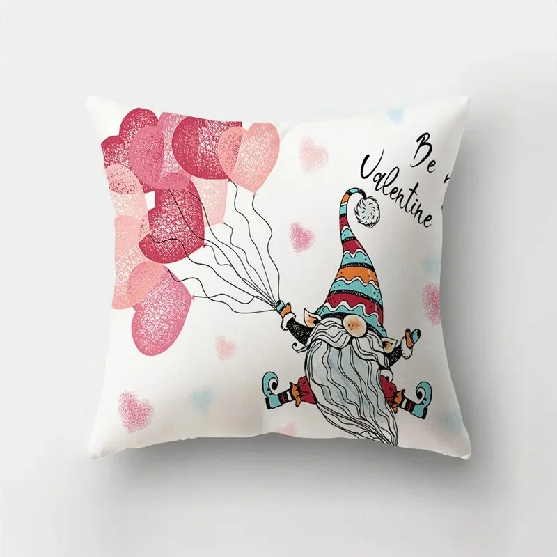 New Valentine's Day Pillowcase Love Print Sofa Pillow Cover 45x45cm Pillowcase Home Decorative Waist Pillowcase