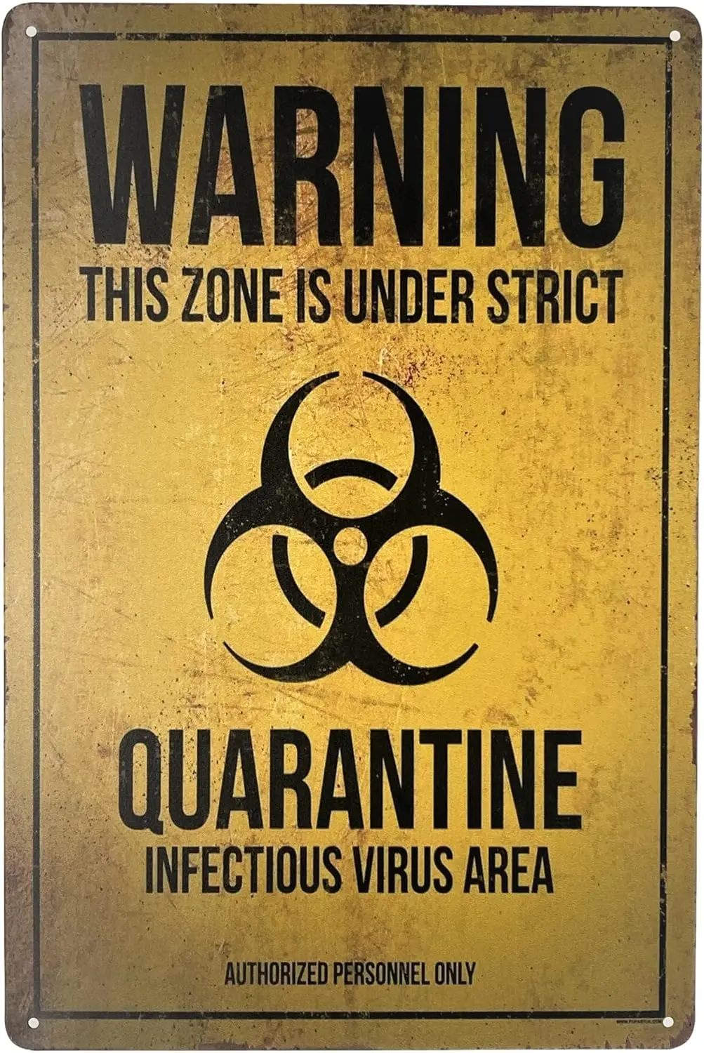 RUIYUXIN R Blechschild |   Metallposter mit der Aufschrift „Warnung: Quarantänezone, Infektionsbereich“ |   Wandtafel für Hausbar, Garage, Männerhöhle