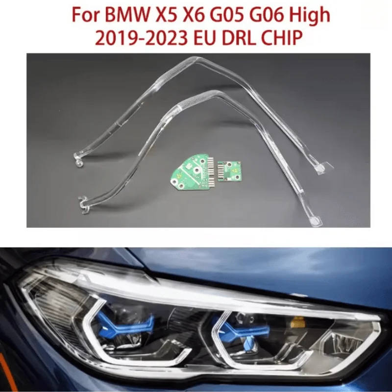 White Light Tubes Automotive DRL CHIP Angel Eyes For BMW X5 X6 G05 G06 LED 2019 2020 2021 2022 2023 European Version DRL Strips