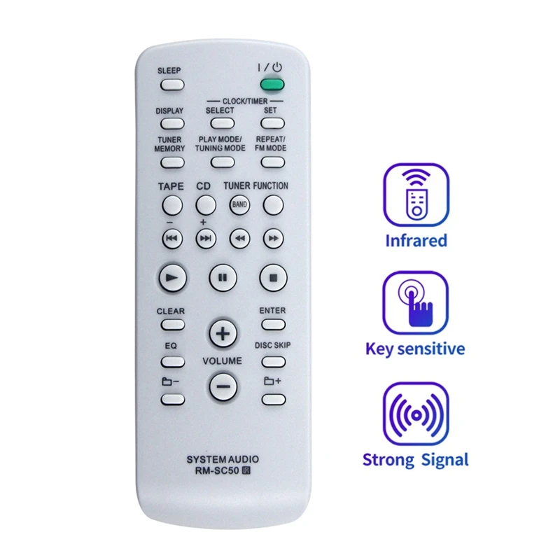 RM-SC50 Remote Control Replace for MHC-RG295 HCD-RG295 MHC-GX470 HCD-GX470 MHC-GX570 Micro-Hi-Fi Component System-DTD2