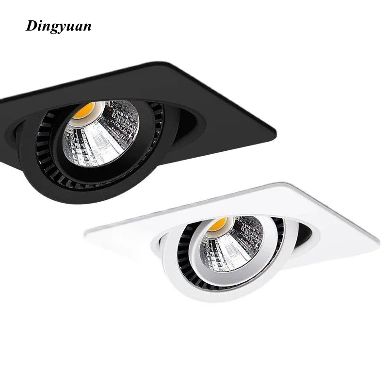 

Recessed COB Downlight No Flickering Angle Adjustable 5W7W9W12W15W18W20W LED Ceiling White Spot Light Pic Background AC85-265V