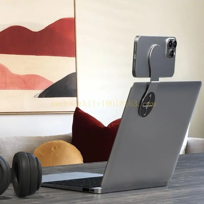 

Metal Laptop Phone Stand Versatile Mount Foldable Support for Laptops & Tablets， Improved Work Efficiency & Space Saving Durable