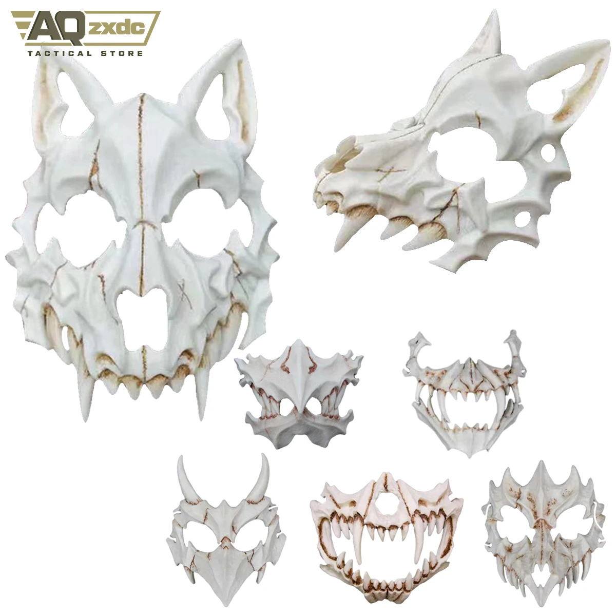 

Tactical mask, two-dimensional costume CO Dragon God Tiger Yasha Tengu, Suit for Cosplay Airsoft Paintball Sports