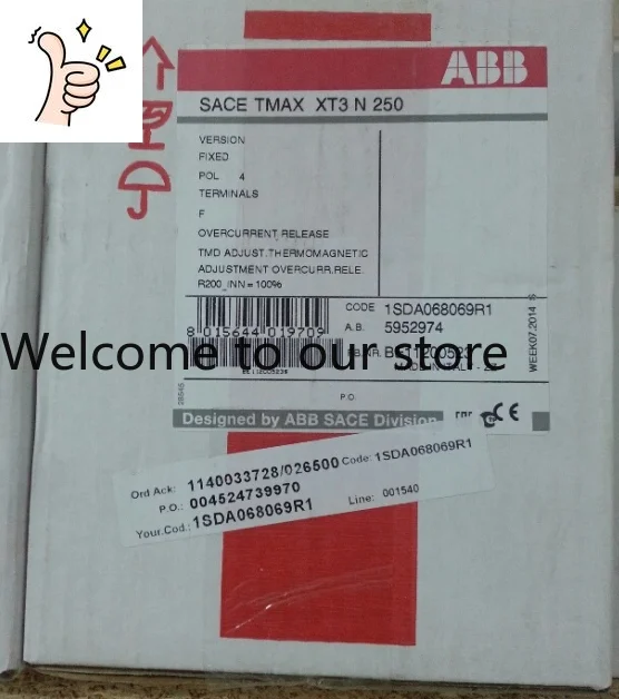 New Original Genuine ABB Plastic Case Switch Components, XT3N250 *** 200-2000 3P/4P