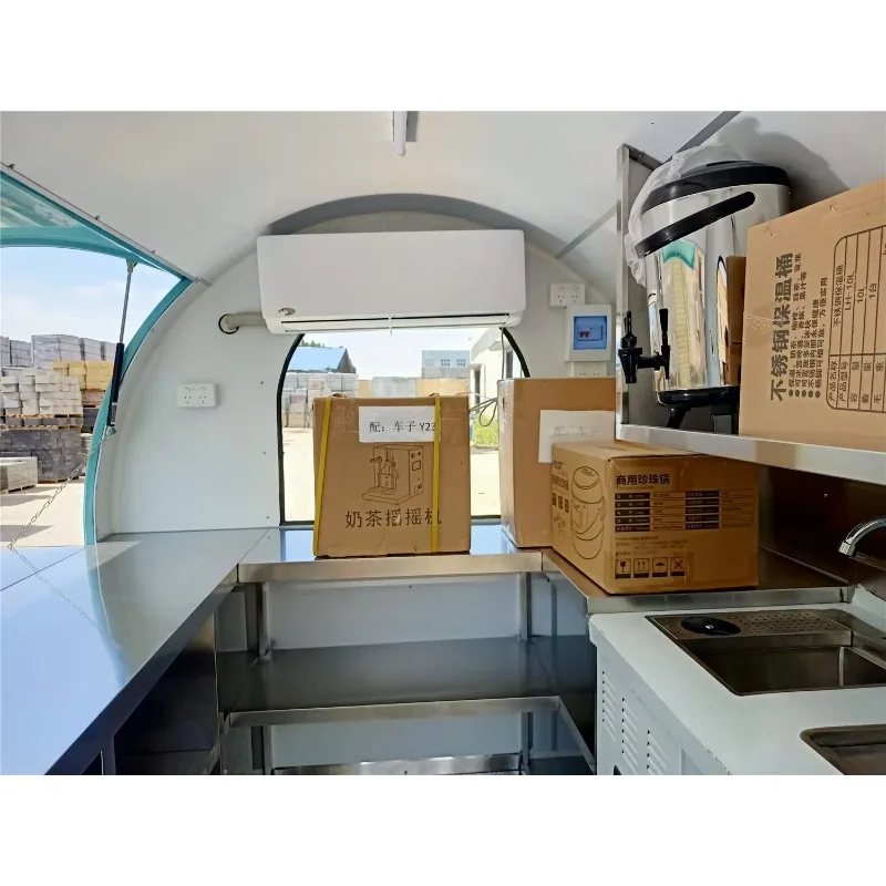 Commercial Kitchen Equipment Street Food Soft Serve Ice Cream Machine Mobile Vending Ice Cream Trailer for Outdoor Vendor