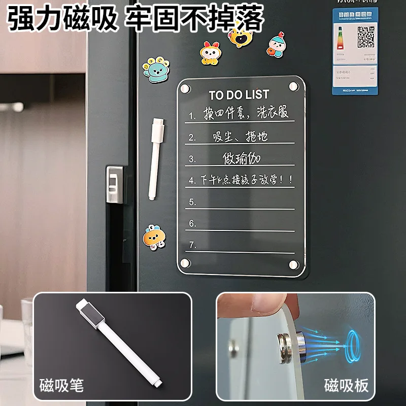 Fridge Magnet Calendar Memo Board, Display Sticky Notes for Home, Magnetic and Erasable, Planner and Writing Board, Highend Feel