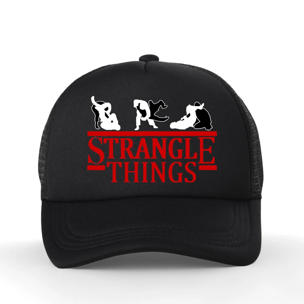 

Jiu Jitsu Strangle Things Funny Dad Hat Men BJJ MMA Baseball Cap Casual Mesh Breathable Snapback