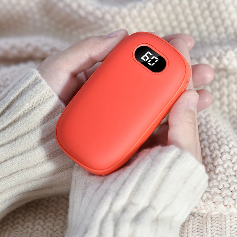 Hand Warmer USB Mobile Power Bank 6000/10000mAh Electric Hand Heater Warmer Mini Multi-Function Pocket Warmer for Girl Gift