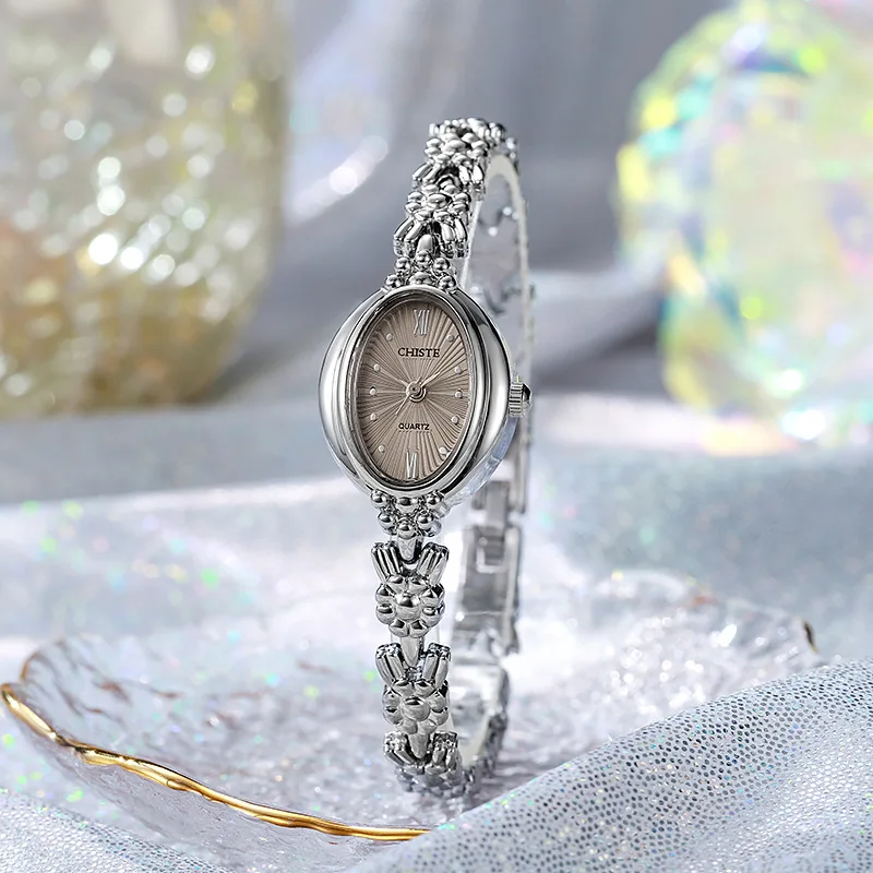Kleines ovales Zifferblatt Armbanduhr Studenten Luxus Quarzuhren Geschenk Studenten Armbanduhren Großhandel Relojes Para Mujer – Detail 6