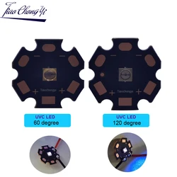 260nm UVC UV LED 260-265nm 0.1W 1W 2W 3838 DC5-7V lampada ultravioletta diodo a emissione luminosa con staffa PCB in rame