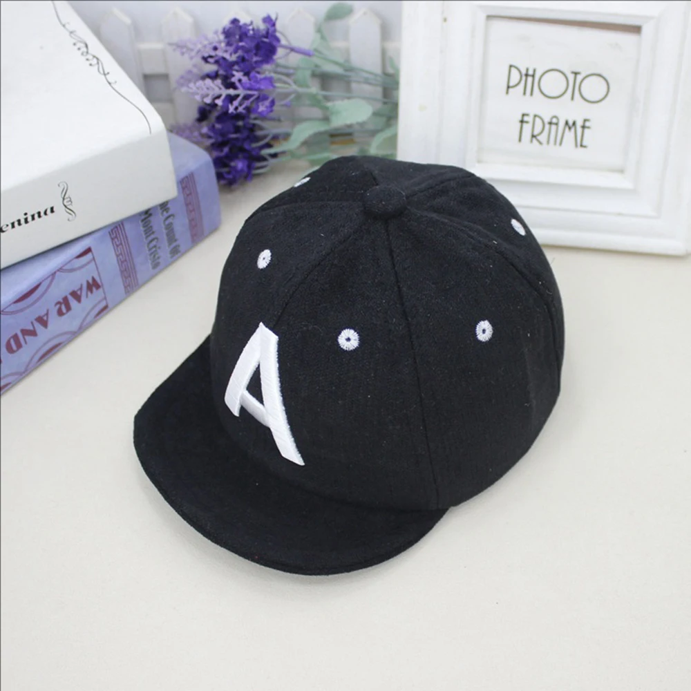 

New Children's Peaked Hats Letter Sun Visor Hat For Boys And Girls Embroidered Baseball Caps