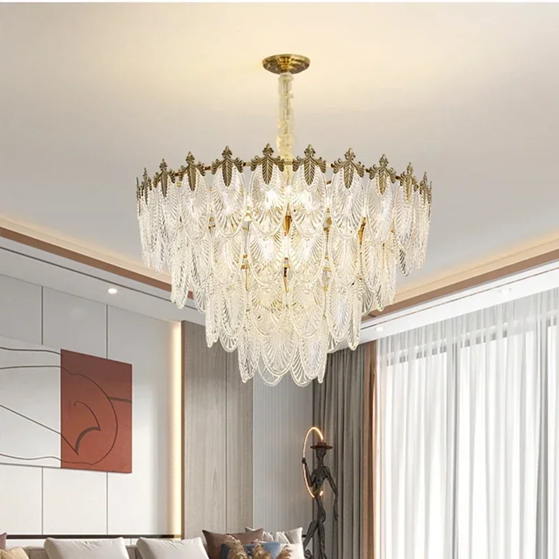 GHJUYIOL Ceiling Chandeliers Italy Design Leaf Shape Hanging Lamp Bedroom Kitchen Island Stairwell Pendant Light Fixtures