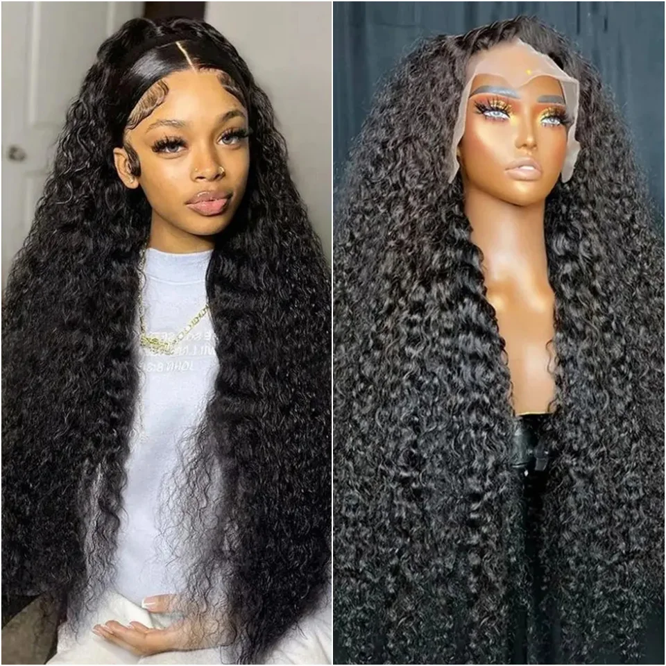 Peluca de Pelo Humano con Encaje Frontal HD 13x6 Onda Profunda, 200 Densidad, Agua Rizada, Transparente, 360 Encaje Completo para Mujeres, 30 40 Pulgadas