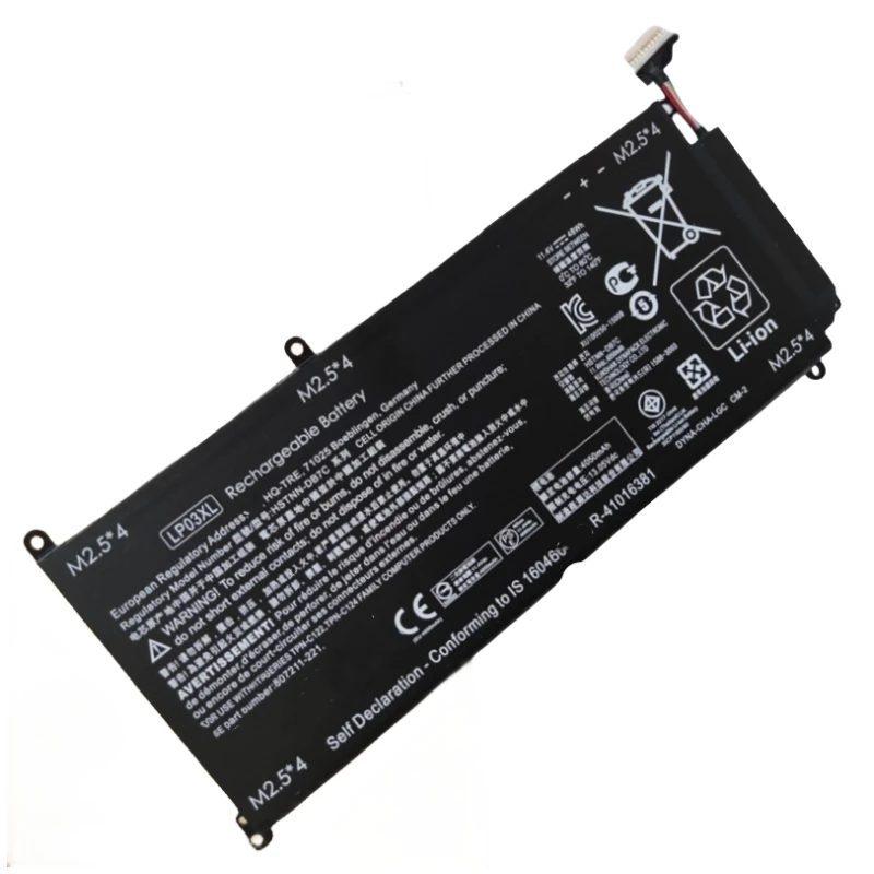 Imagem -06 - Bateria para hp Inveja m6 P013 P014dx P113dx P114dx 14 J000 J002tx J014tx J014tx J101la J105tx J112tx J117tx J120tx J153ca J157ca Lp03xl