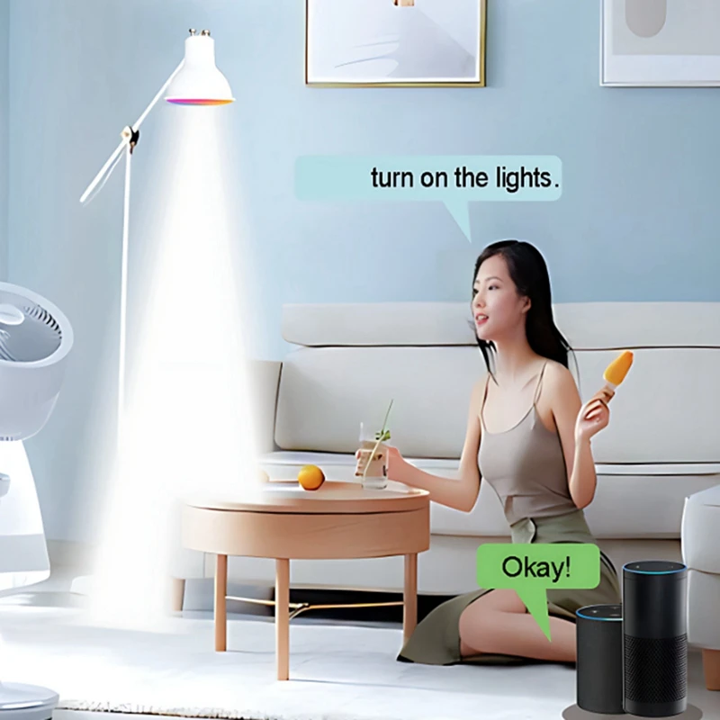 Tuya Bluetooth GU10 Lampadina LED intelligente Dimmerabile 6W 220V Smart Life App Controllo Lampadina Faretto Funziona con Alexa Google 4 pezzi