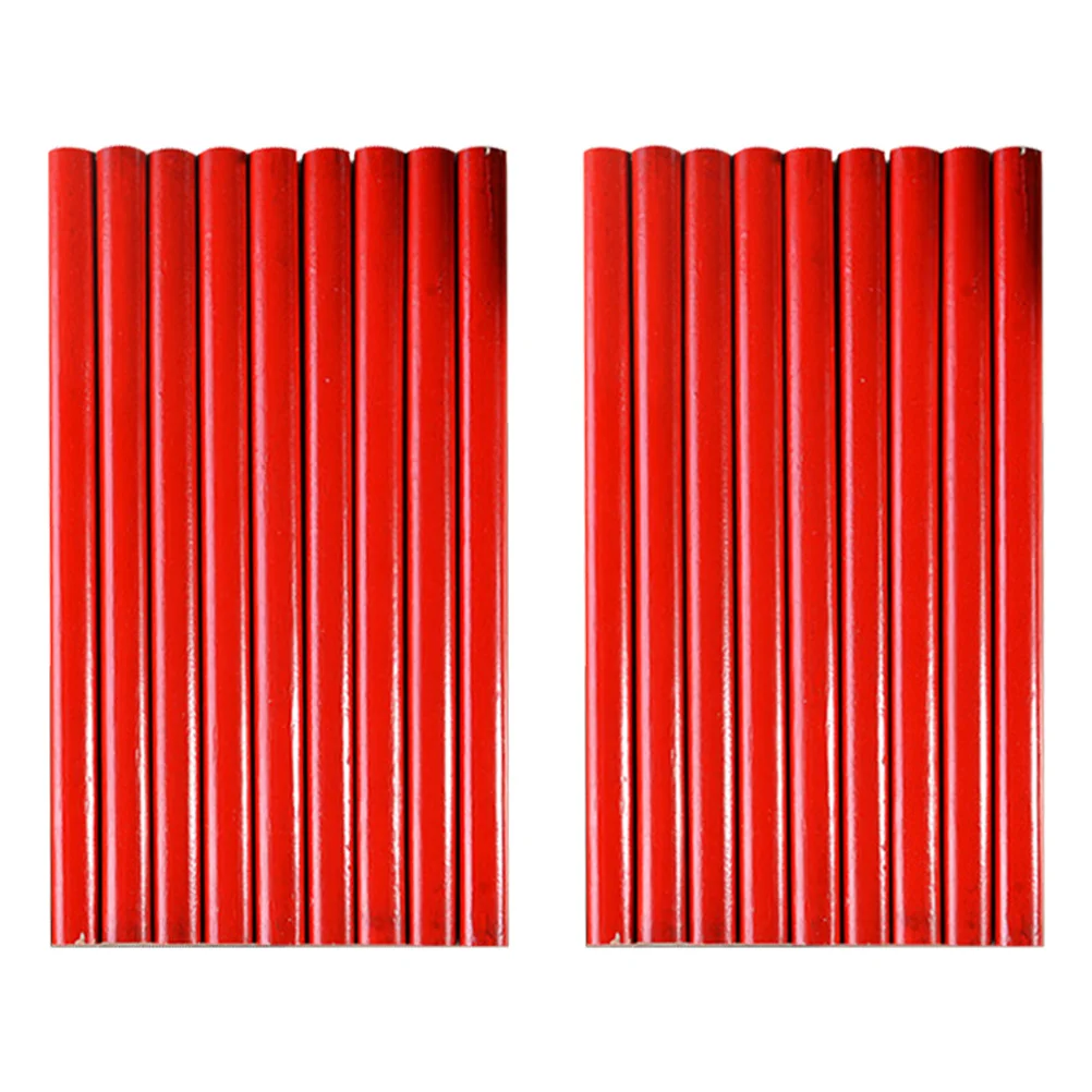 

100Pcs Oval Carpenter Pencil Bright Red Durable Drop Resistant Wood Pencils for Construction Jobsite Marking