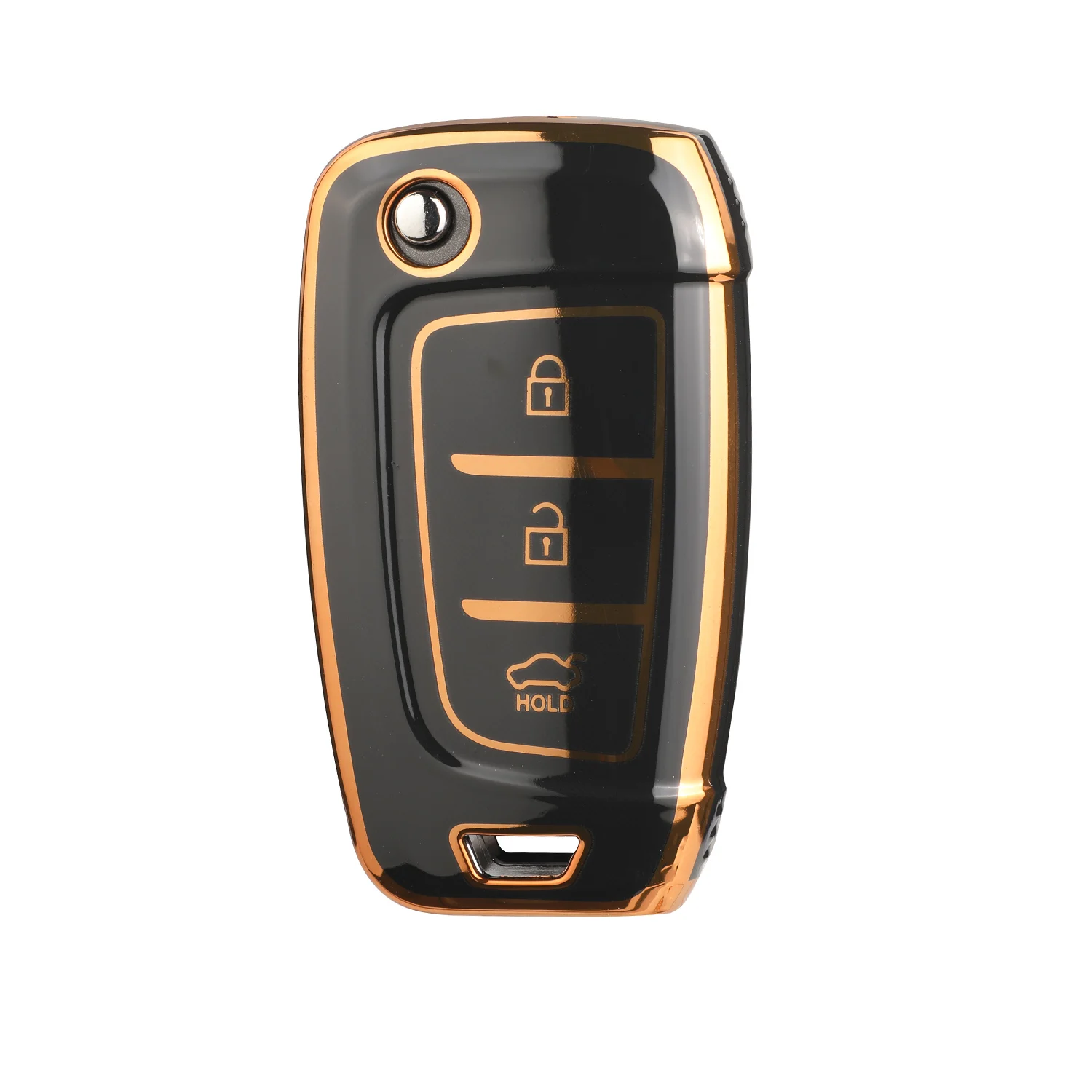 jingyuqin Remote Car Key Shell Case Fob For HYUNDAI Tucson Elantra Accent Solaris Kona Verna 2017+ Arrival TPU Cover