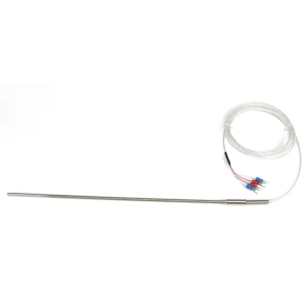 FTARP08 PT100 type 4 wires 2m FEP cable 300mm 316L stainless steel flexible probe sheathed RTD temperature sensor