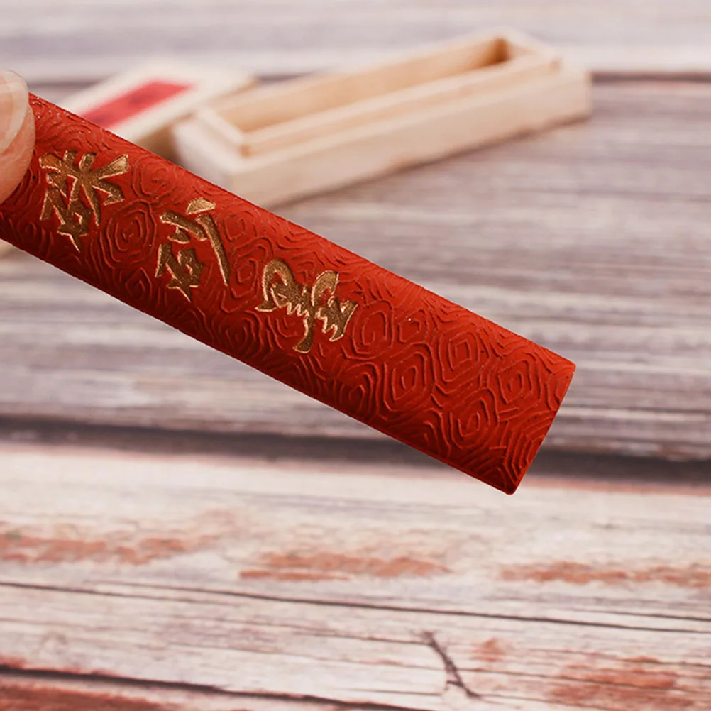 

Red Strip Calligraphy Painting Tool, Student Stick, Traditional Block, Grinding Supply, Practical For Chinese Japanese Painting,