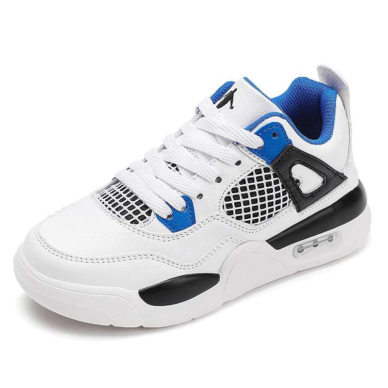 Children Low Cut Sports Trainers Mesh Breathable Upper Anti Slip Sole Daily Basketball Practice Footwear For Little Kids