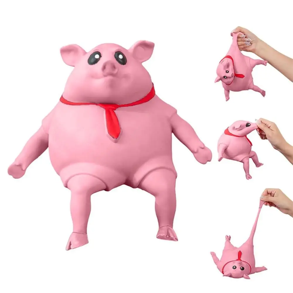 Lovely Cartoon Squeeze Pink Pigs Antistress Toy Elastic Thickened Squeeze Animal Dolls Piggy Stress Relief Toy