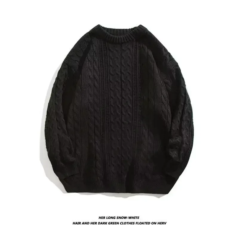 Pull en Laine à Manches sulfet Col Rond pour Homme, Tricot Décontracté, Basique, Résistant, à la Mode