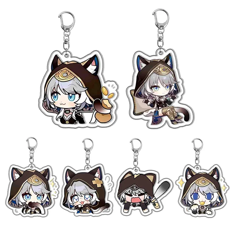

Honkai Star Rail Cipher Anime KeyChain Key Chain Ring Acrylic Car Keyring Party Pendant Cifera Cosplay Costume Accessaries