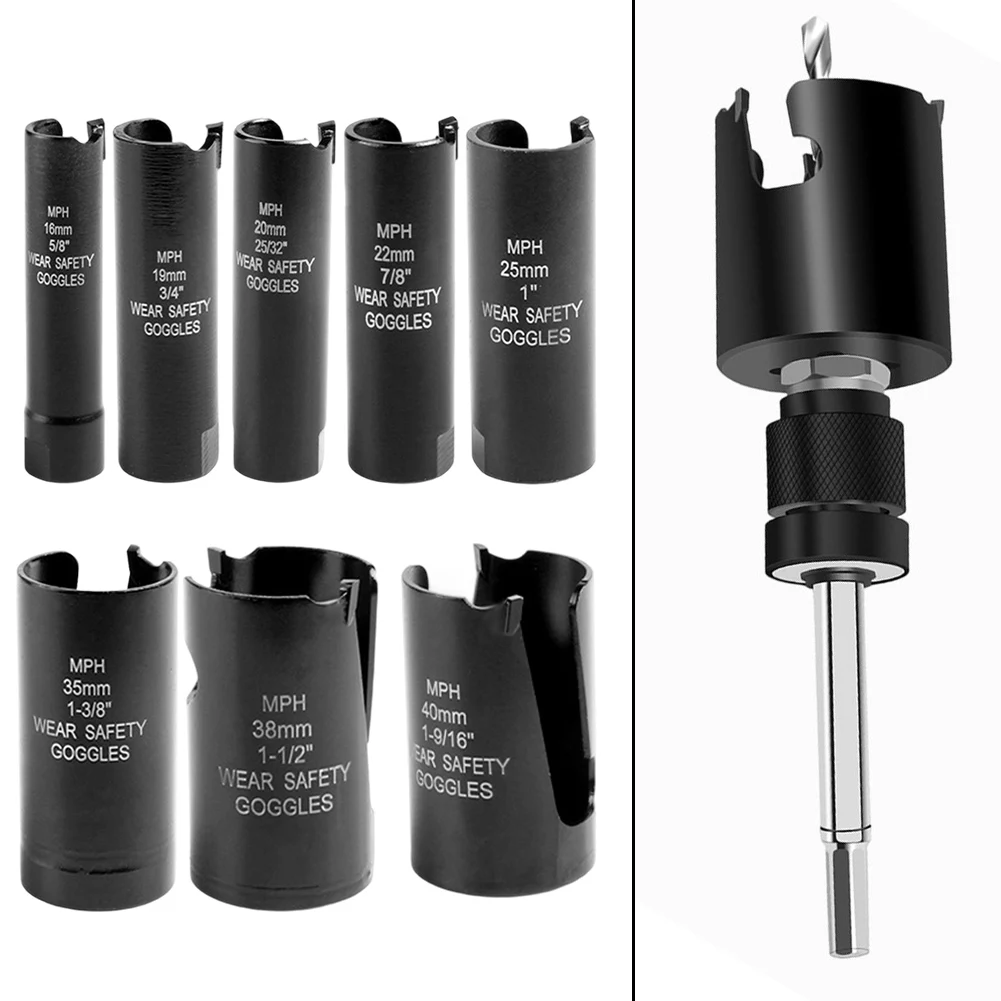 

Carbide Alloy Hole Cutter Drill Bit for Use with Metal and Wood Hole Saws Including For Aluminum Stainless Steel Plastic