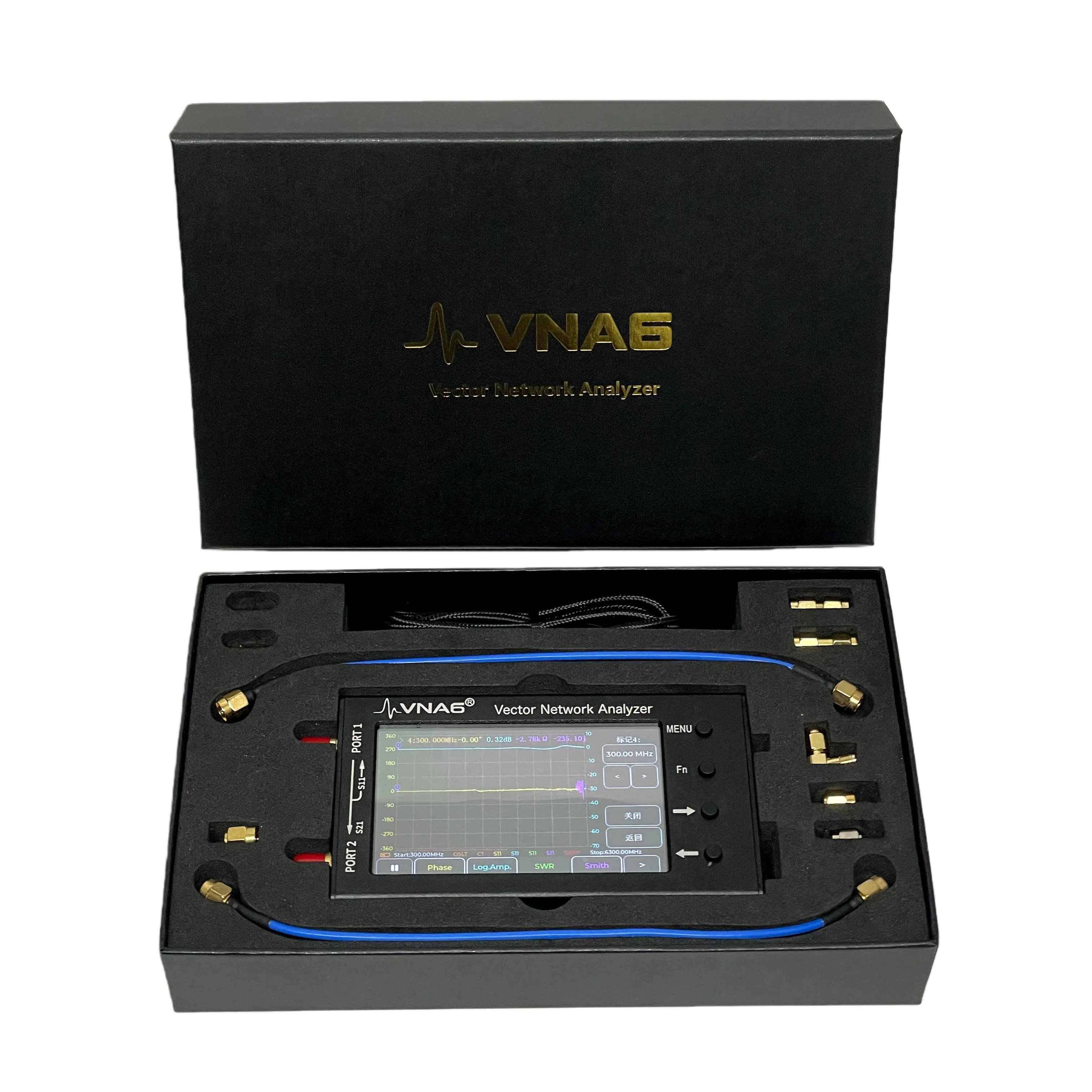 Analisador de Espectro VNA6, Analisador de Rede Vetorial 1M-6300MHz, Kit de Demonstração RF, Placa de Teste RF VNA, Filtro Atenuador